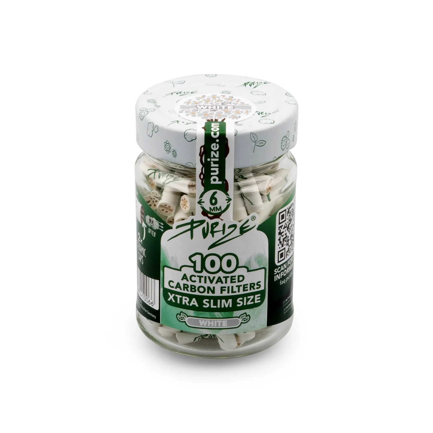purize® glas | 100 xtra slim size – weiß purize® glas | 100 xtra slim size – weiß