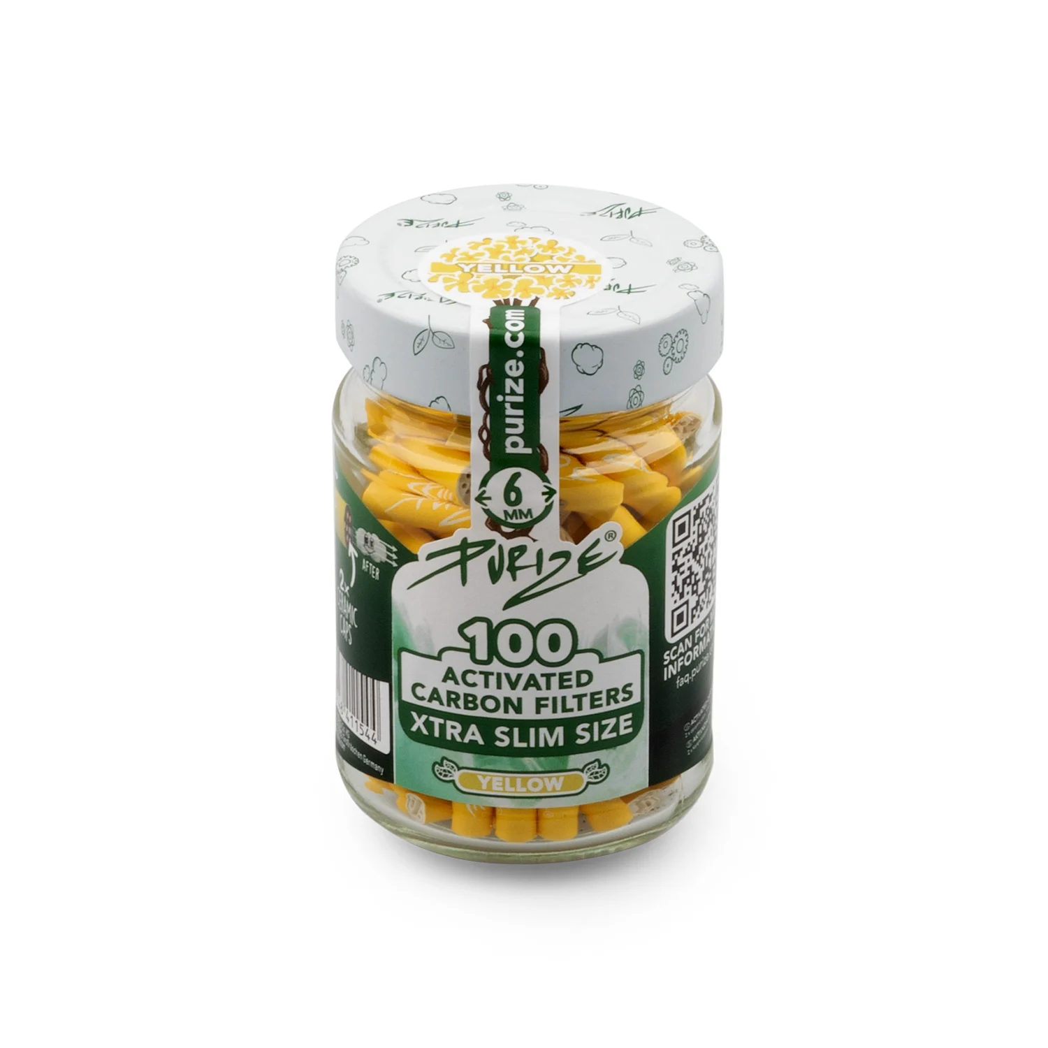 purize® glas | 100 xtra slim size – gelb purize® glas | 100 xtra slim size – gelb